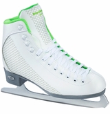 Riedell 113 Sparkle Women's Figure Skates - White/Lime