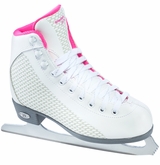 Riedell 13 Sparkle Girl's Figure Skates - White/Pink